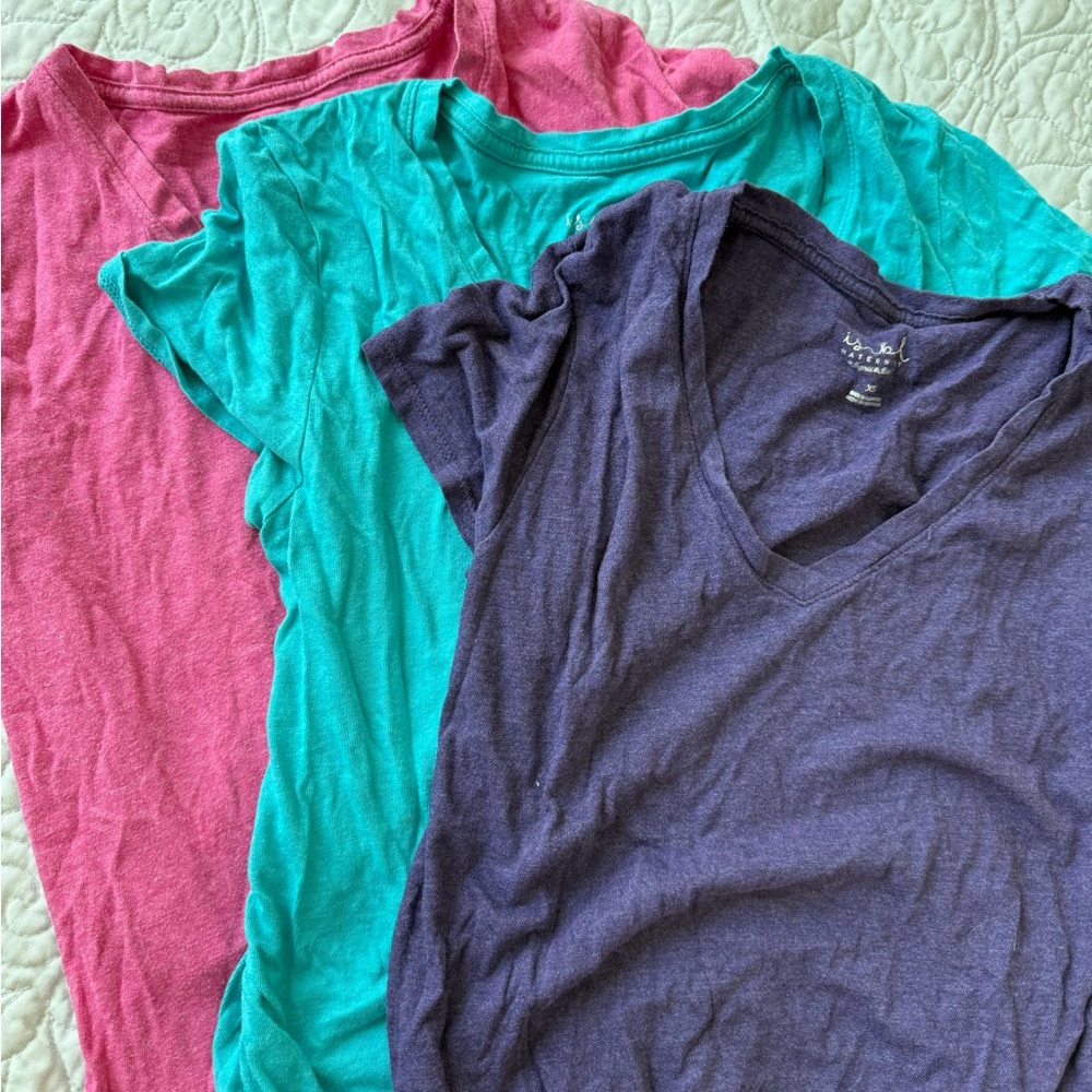 Isabel Maternity by Ingrid & Isabel Short Sleeve Tees - Purple, Teal, Pink